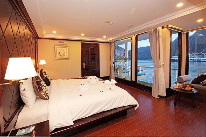 2 days 1 night at Best 4-Star Cruise with Private Balcony Cabin - Best Price - Day 1 on Lan Ha Bay: limestone views, Tra Bau swimming, and sunset energy