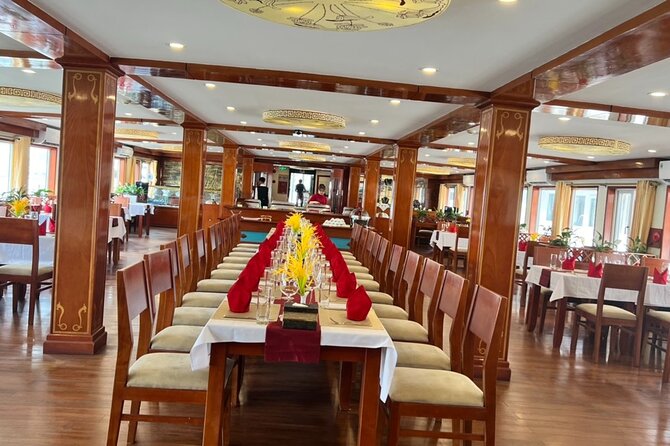 2D1N Ha Long Bay by Calypso Cruise, Caves, Meals, Transfer - Sunset on the Velar Sky Bar: the onboard social block