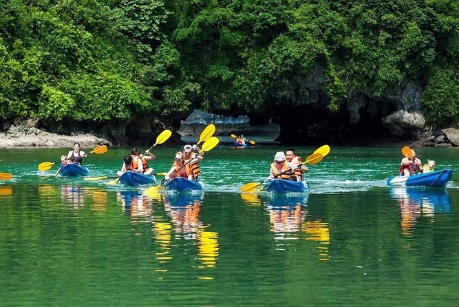 3-Day Cruise on Ha Long Bay with Kayaking, Swimming, Cooking Class,... - Van Gia floating village: kayaking (or a local rowboat plan B)