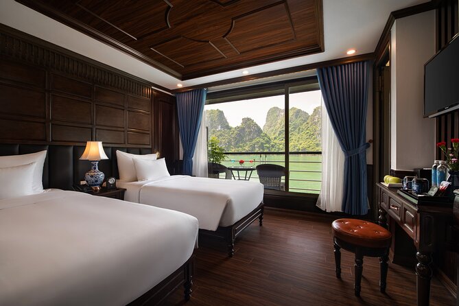 All-Inclusive 3 Day/2 Night Halong Luxury Cruise Meals, Cave, Kayaking, Swimming - Cabins and comfort: balcony time, plus real-world ship checks