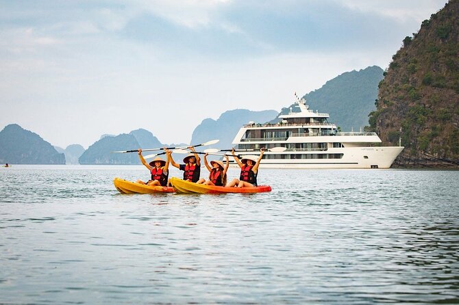 ALL Inclusive: Halong Bay Overnight Luxury Cruise Collection - Day 2: Tai Chi on Deck and Sung Sot Cave Timing
