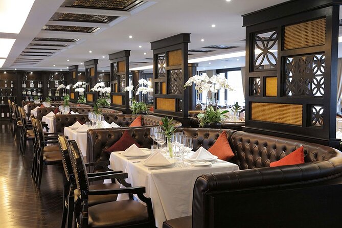 Ambassador Cruise - Heritage Ambassador in Halong Bay (2D1N) - Food on Board: Fusion Meals, Included Pass, and Extra Costs at Sea