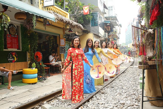 Ao Dai Rental in Hanoi - Temple of Literature: wearing ao dai in a place built for formality