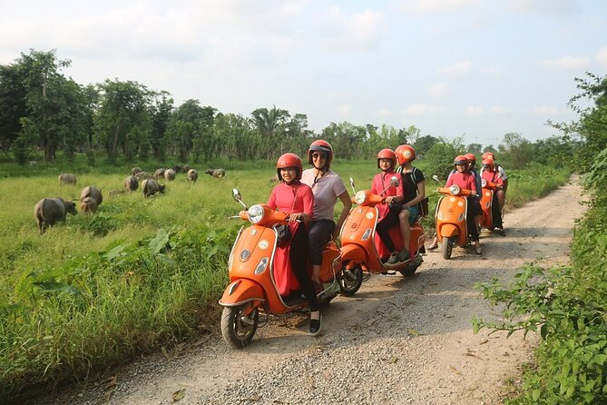 Beautiful Female Riders Vespa Red River Countryside Tour 5 Hours - How a female driver-guide changes the whole experience