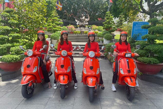 Beautiful Female Riders Vespa Red River Countryside Tour 5 Hours - Your route on the Red River: Long Bien Bridge first