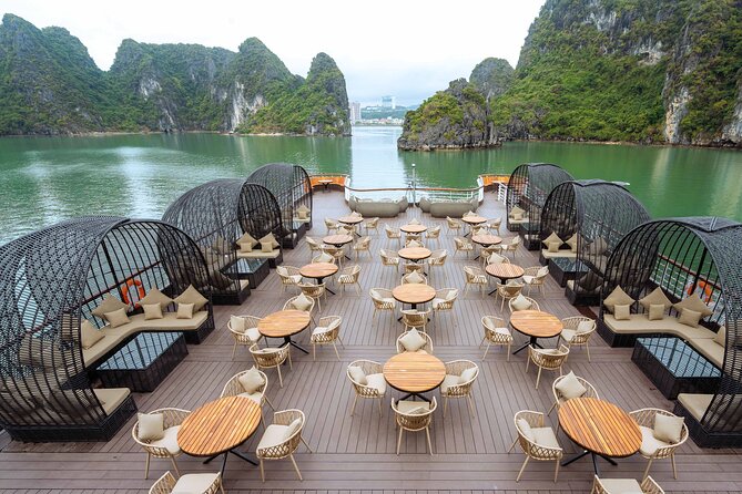 Boss Cruise 2-day Explore Halong Bay from Hanoi - Day 1: Pearl Farm, Ti Top (the 100-meter option), and sunset anchoring