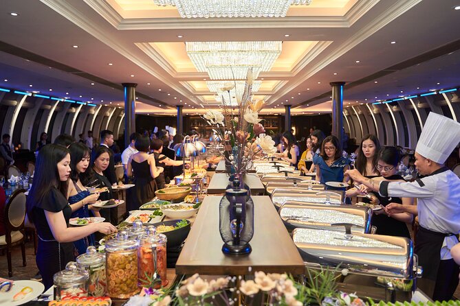 Buffet on Paradise Delight Dining Cruise Halong Bay Tour - The limestone cave tour: guided viewing plus glowing details