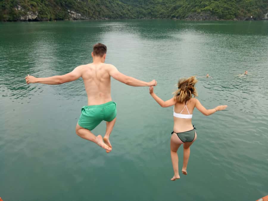 Cat Ba Island: Full-Day Cruise to Lan Ha Bay and Ha Long Bay - Deserted beaches: swim, snorkel (optional), and repeat