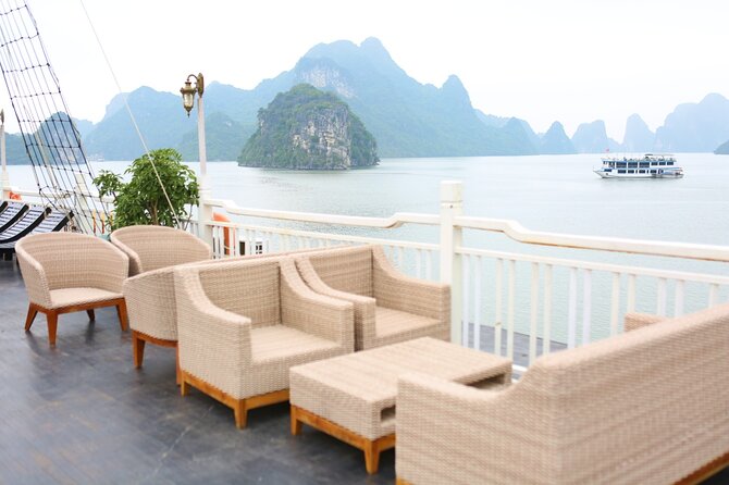 Conquest Cruise 2day Explore Halong Bay from Hanoi - Outdoor jacuzzis and the sunset party with fresh fruit
