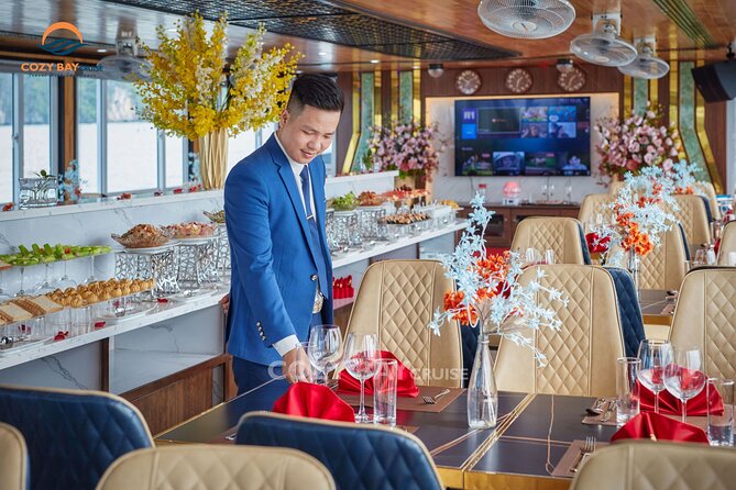 Cozy Bay Halong 5-Star Day Cruise, Buffet, Cave, Kayak, Swimming - Kayaking or bamboo boat: pick the comfort level