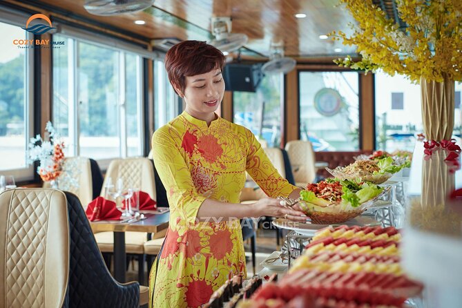 Cozy Bay Halong 5-Star Day Cruise, Buffet, Cave, Kayak, Swimming - Swimming and the waterline moments