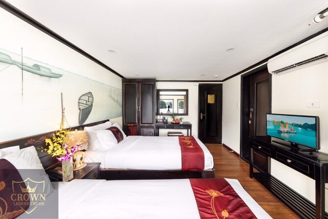 Crown Legend Cruise Ha Long 2 Days 1 Night - Neoclassical cabins and the friendly crew you’ll remember