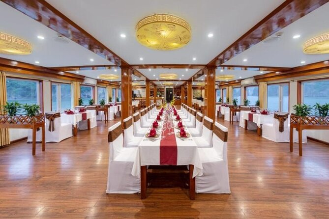 Crown Legend Cruise Ha Long 2 Days 1 Night - Day 2 at 06:00: sunrise Tai Chi and the feel of quiet Halong