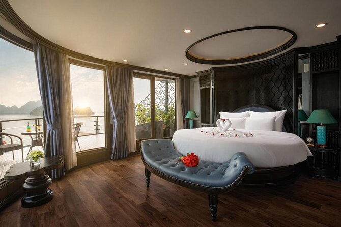 Doris 5 Star Cruise 2 Days 1 Night(Ha Long Bay+Lan Ha Bay) - Brunch theme, then Tuan Chau Harbor and the ride back to Hanoi