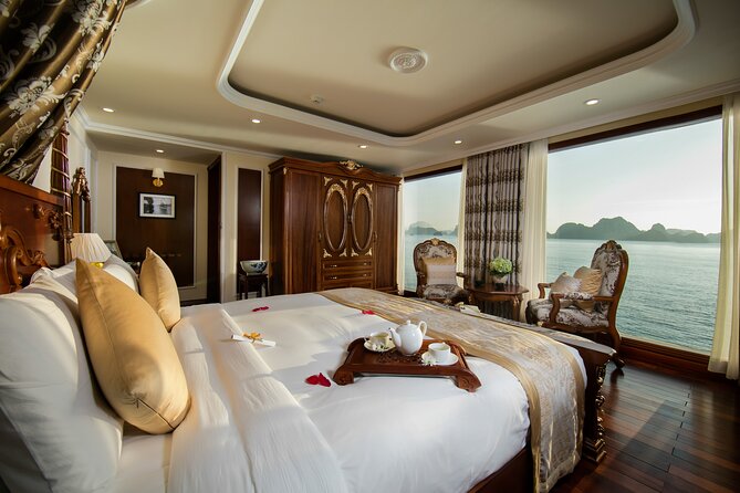 Emperor Cruises Experience 2 Days 1 Night in Halong Bay. - Food and drink plan: breakfast, lunch, and dinner included