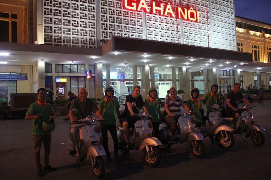Enjoy Hanoi Like a Local - Vespa & Street Food Tour by Night - Ho Chi Minh Mausoleum at night: quick, guided, and photo-focused