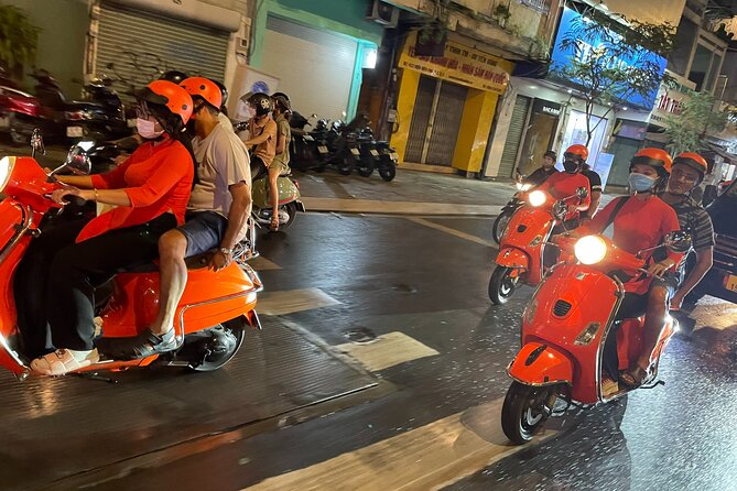 Female Riders Vespa Night Street Food + Train Street food 4 Hours - Helmets, safe drivers, and what to expect on the road