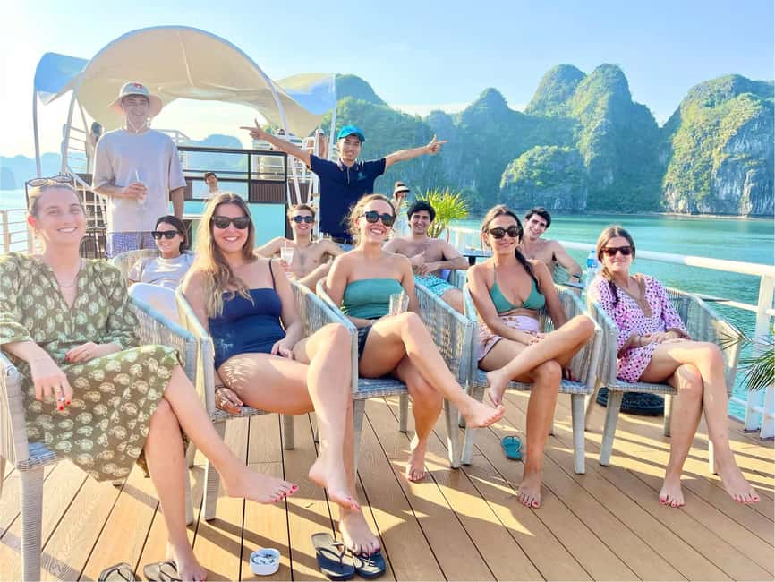 From Catba: Lan Ha Bay - Serenity Premium Cruise with Lunch - Ba Trai Dao (Three Peach Islets): Swim and Snorkel in Clear Water