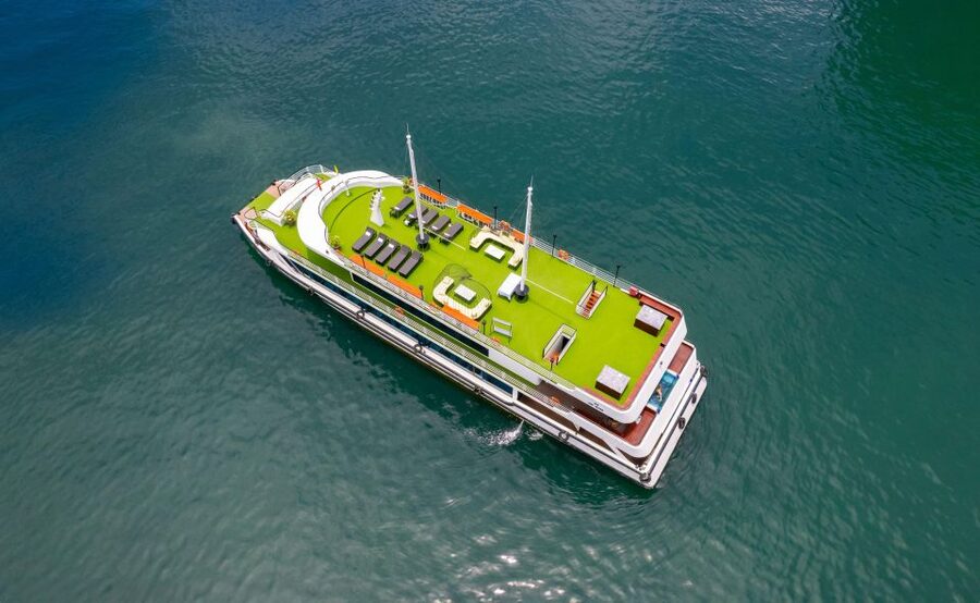 From Hanoi: 1-Day Halong 5-Star Cruise w/Jacuzzi & Limousine - Sunset party snacks: the mood shift on the return trip