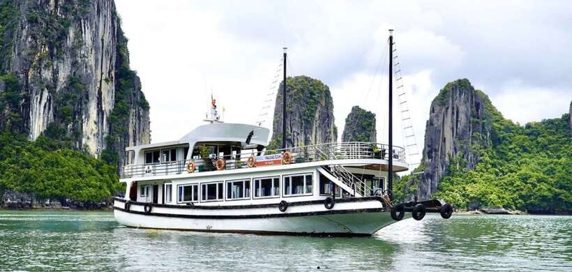 From Hanoi: 1 -Day Halong Bay Cruise With Big & Small Groups - Tuan Chau Check-In, Safety Briefing, and What the Ship Feels Like