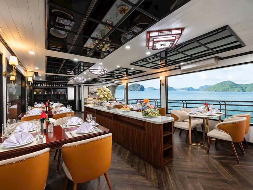 From Hanoi:Ha Long Bay Day Tour w/ Thien Cung Cave& Kayaking - Onboard lunch: seafood on a schedule that works