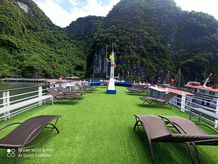 From Hanoi: Halong Bay 1 Day Trip Visit Cave, Island, Kayak - Lunch onboard: seafood comfort, plus a vegetarian option