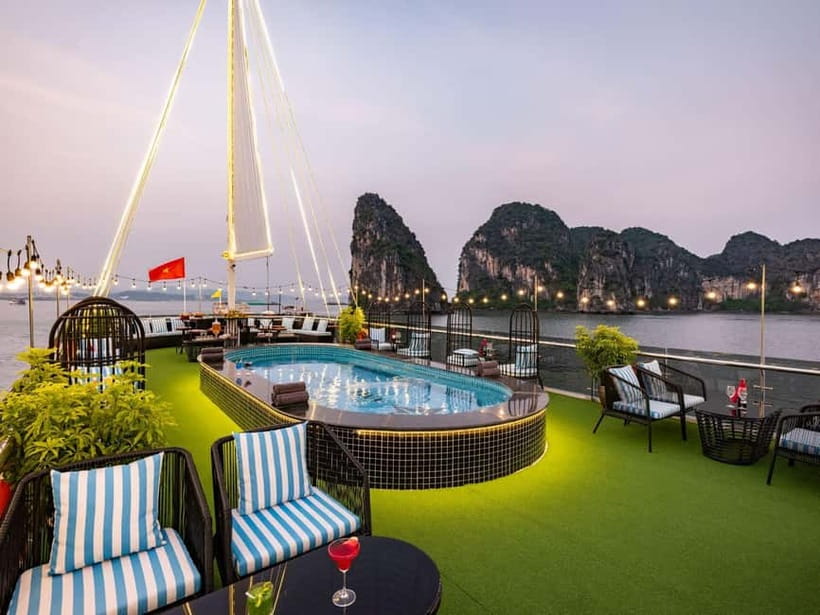 From Hanoi: Halong bay Luxury tour on 5 star cruise - The lunch cruise: limestone views you’ll actually remember