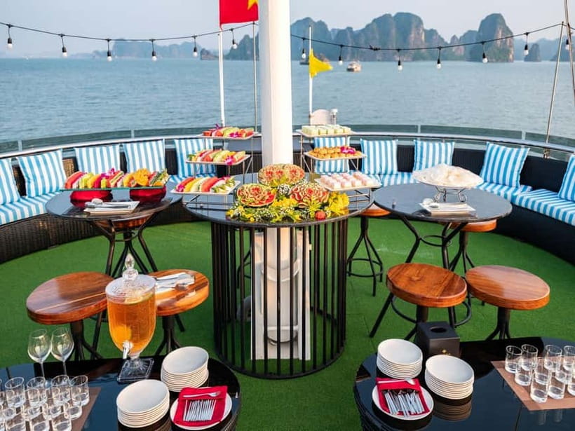From Hanoi: Halong bay Luxury tour on 5 star cruise - Sung Sot Cave: stalactites, stalagmites, and big-scale cave drama