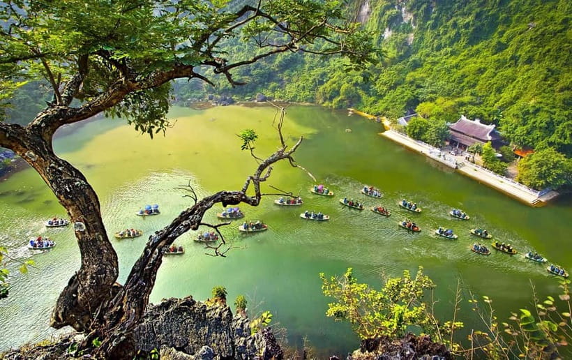 From Hanoi: Hoa Lu, Tam Coc, Mua Cave & Cycling in Ninh Binh - Buffet lunch in Ninh Binh: a real break with vegetarian choices