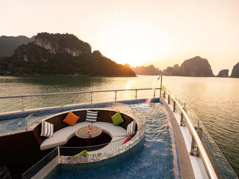 From Hanoi: Top-Rated Ha Long Bay Day Cruise with Jade Sails - Sunset Party on the Sundeck: Wine, Fruits, and Snacks