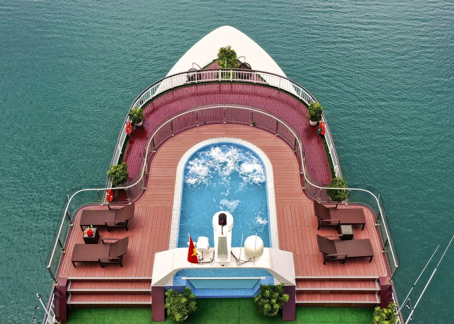 From Ninh Binh: Ha Long - Lan Ha Bay 2D1N on 5-star Cruise - On-board life: sundeck mornings, sunset party, and a cabin that feels like a hotel