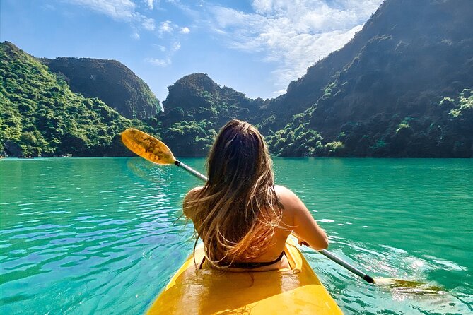 From your cruise port to Hanoi 1 day with our driver - Halong Bay water time: kayaks, bamboo boats, and the cave reality