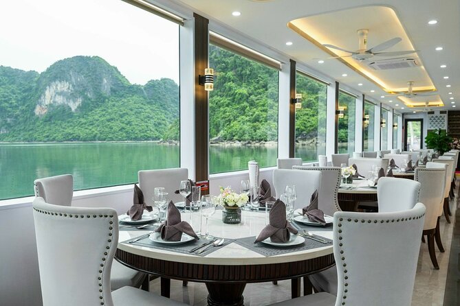 Full day Halong Bay Luxury Cruise - buffet lunch, kayak, swim. - Sung Sot Cave: the Big Limestone Chambers (With Steps)