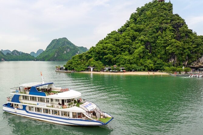 Ha Long Bay Cruise Day Tour-best selling: Included transportation - Titop Island: beach time plus viewpoint energy