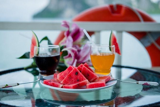 Ha Long bay Luxury cruise Day Trip - Ti Top (Titov) Island: swim time plus a photo trek to the peak