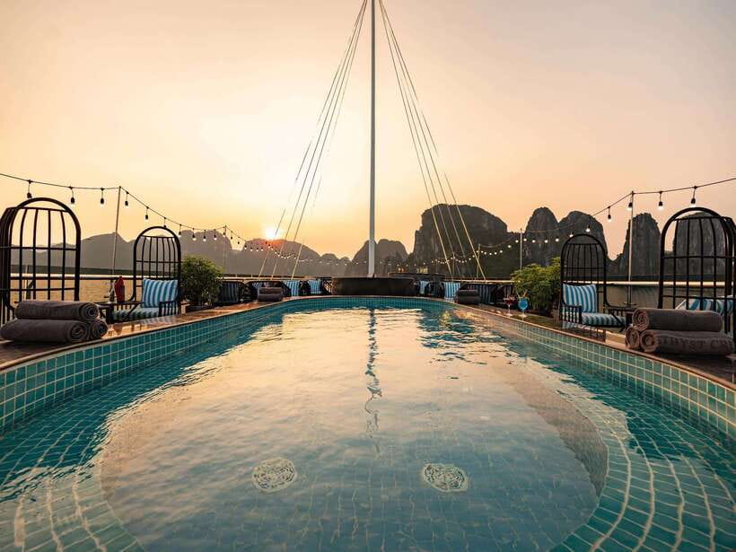 Ha Long Bay Luxury Full Day Cruise| Buffet & All Included - After lunch: kayaking or swimming in calmer Ha Long waters