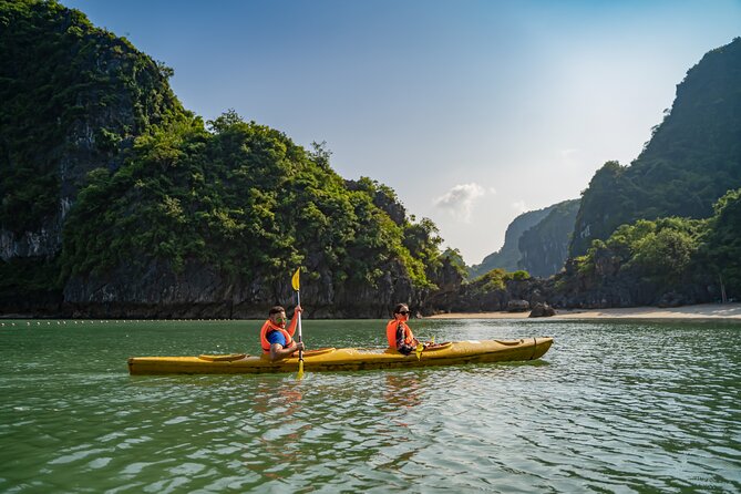 Halong Bay 2-Day Deluxe Cruise Tour including Kayaking and Cooking Demonstration - Titop Island hike or swim: the view break on Day 1