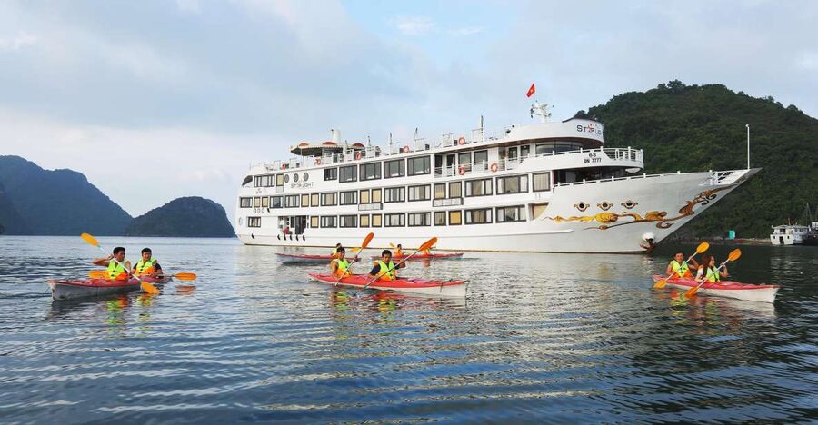 Halong Bay: 2D1N 5-Star Starlight Cruise - Day 1 from Hanoi to Ha Long: Sung Sot Cave and Titop Island in one day