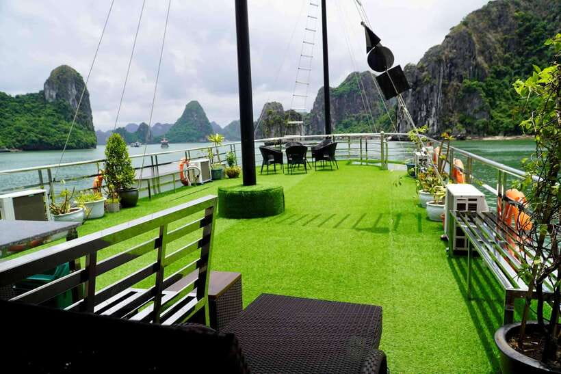 Halong Bay Cruise with Lunch - Onboard atmosphere and the sun-deck advantage