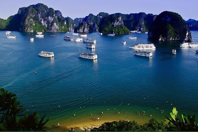 Halong Bay Day Cruise to Sung Sot Cave and Ti Top Island from Hanoi - Boarding the day cruise at Halong Bay