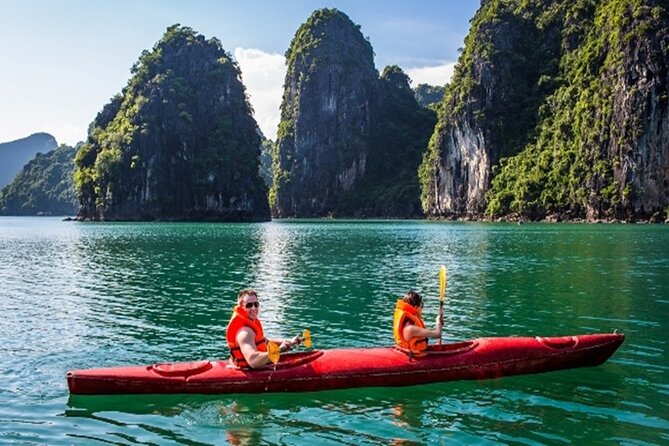 Halong Bay Day Tour 6Hour Deluxe Cruise Limousine Bus Small Group - Hanoi Old Quarter pickup by limousine bus