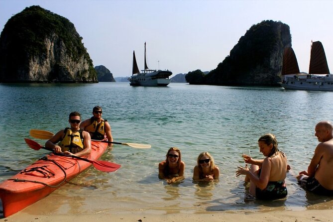 Halong Bay Day Tour By Diamond Era Cruise,Titop,Sung Sot & kayak - Sunset Party on the Sundeck: Tea, Cake, Fruit, and Music