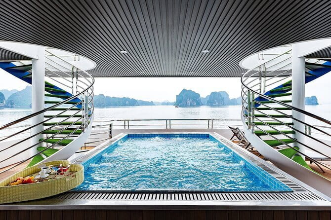 Halong Bay Day Tour Luxury Cruise With Jacuzzi and Buffet Lunch - Halong Bay buffet lunch: more than just feeding you