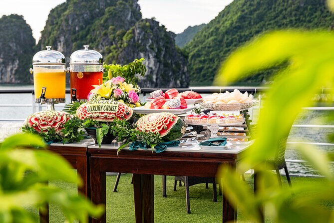 Halong bay Luxury Cruise Day Trip: Buffet lunch & Limousine bus - Lunch and timing onboard: what you’ll eat and how it fits the day