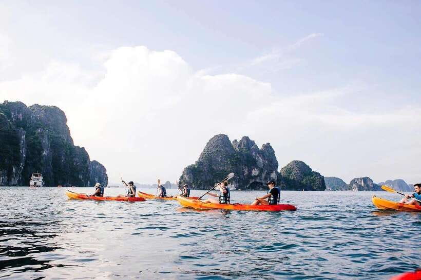 Halong Bay Luxury Cruise: Kayak&Swim,Cave, Party BEST SELLER - Return to Hanoi: Plan for a Late Evening