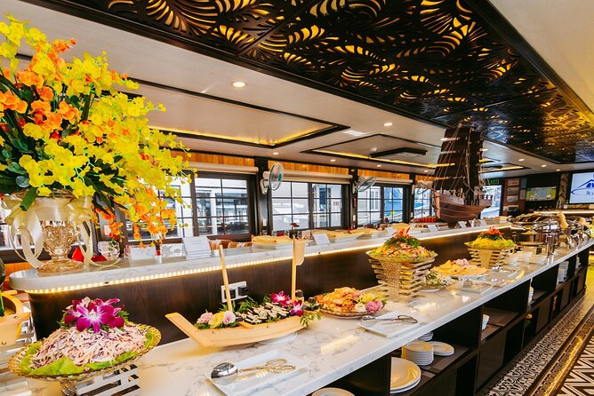 Halong bay Luxury Cruise Trip: Titop Island, Amazing Cave & Kayak - Sunset Return to Port: The Party-Style Way to End a Long Day
