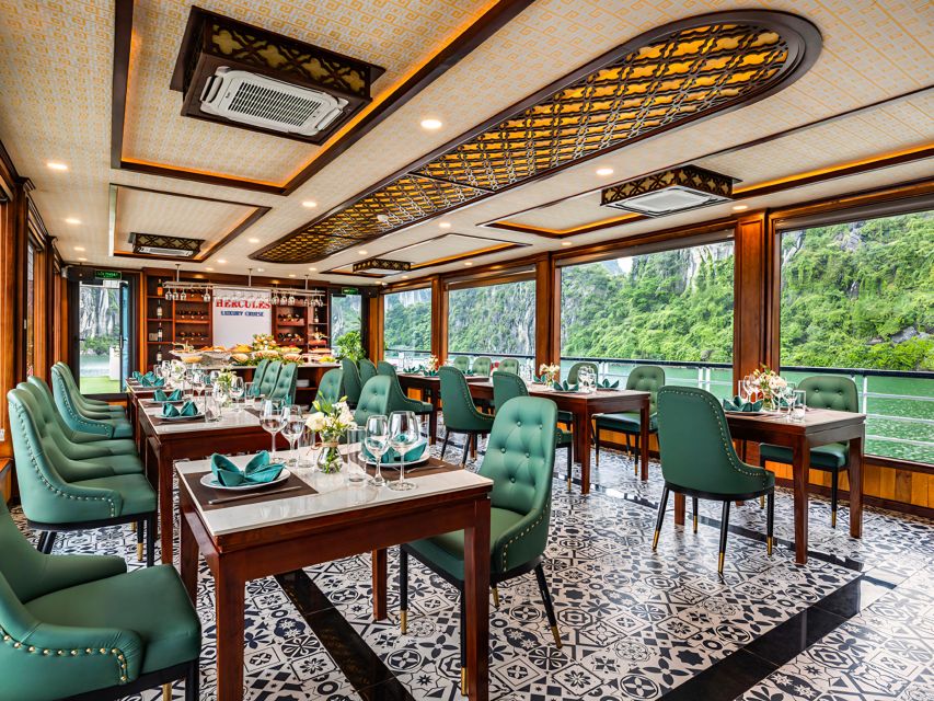 Halong Bay Luxury Cruise with Kayaking & Lunch Buffet - Sunset party on the bay: tea, fruit, cake, and a soft finish