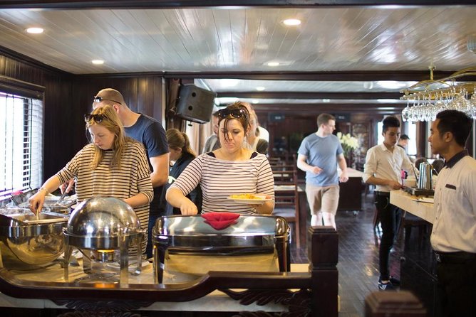 Halong Bay tour 2 days / 1 night on Stellar cruise {New 4 star Cruise}. - Sunset party on deck: your easiest “big-moment” win