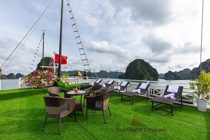 Halong deluxe cruise 2D/1N: Surprise cave, Titop island, Full Meals, best prices - Kayak time, beach time, and a spring-roll cooking class onboard