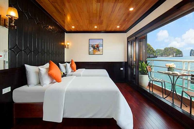 Halong Dragon Bay 5 Star Cruise 2D1N-All Inclusive,Cave,Transfer - The Cabin Setup: Private Balcony, Ensuite, and the Reality Check